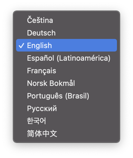 Languages supported by ProPresenter