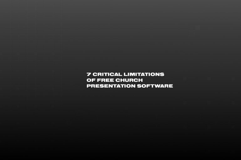 White text on black background that reads "7 critical limitations of free presentation softare"