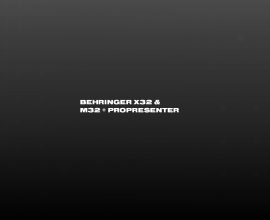 Behringer X32 & M32 + ProPresenter text image