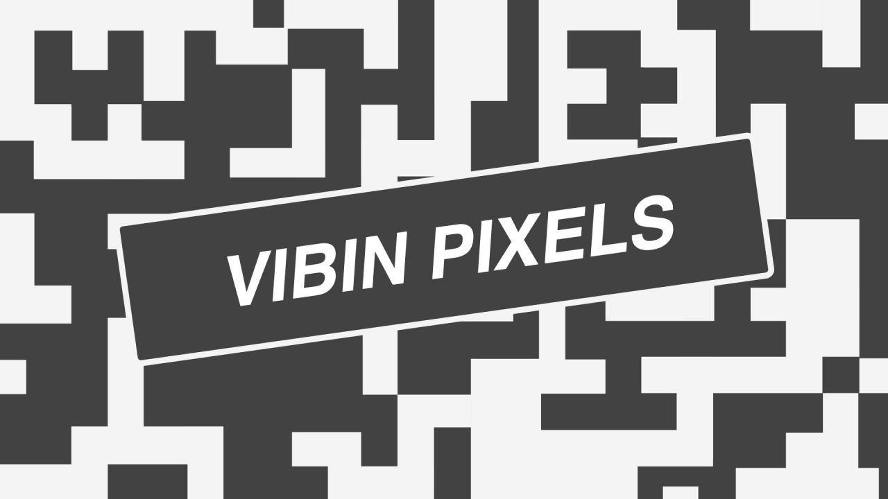 Vibin Pixels – Grey & White
